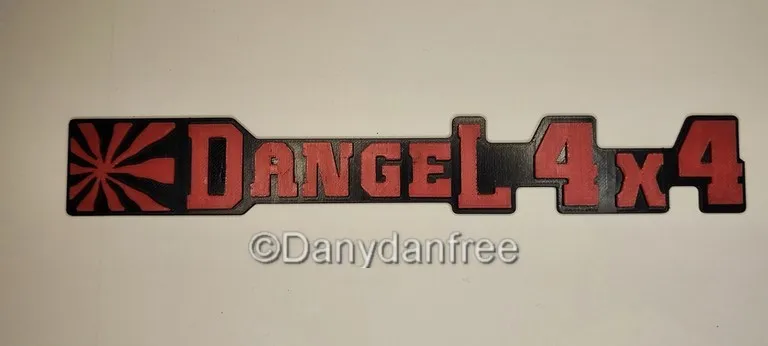 Dangel 4x4,peugeot j5,citroen c25,peugeot 505,plaque,stiker,logo