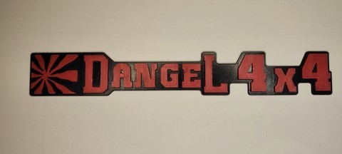 Dangel 4x4,peugeot j5,citroen c25,peugeot 505,plaque,stiker,logo